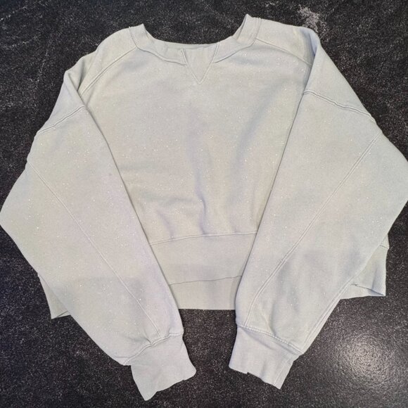 SO, Mint Green, Sparkly Crewneck, M - Picture 1 of 5